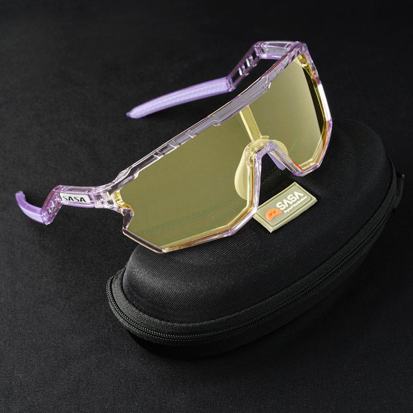 SASA Z-Series Prismatic Purple Frame with Night Vision Lens Sports Sunglasses
