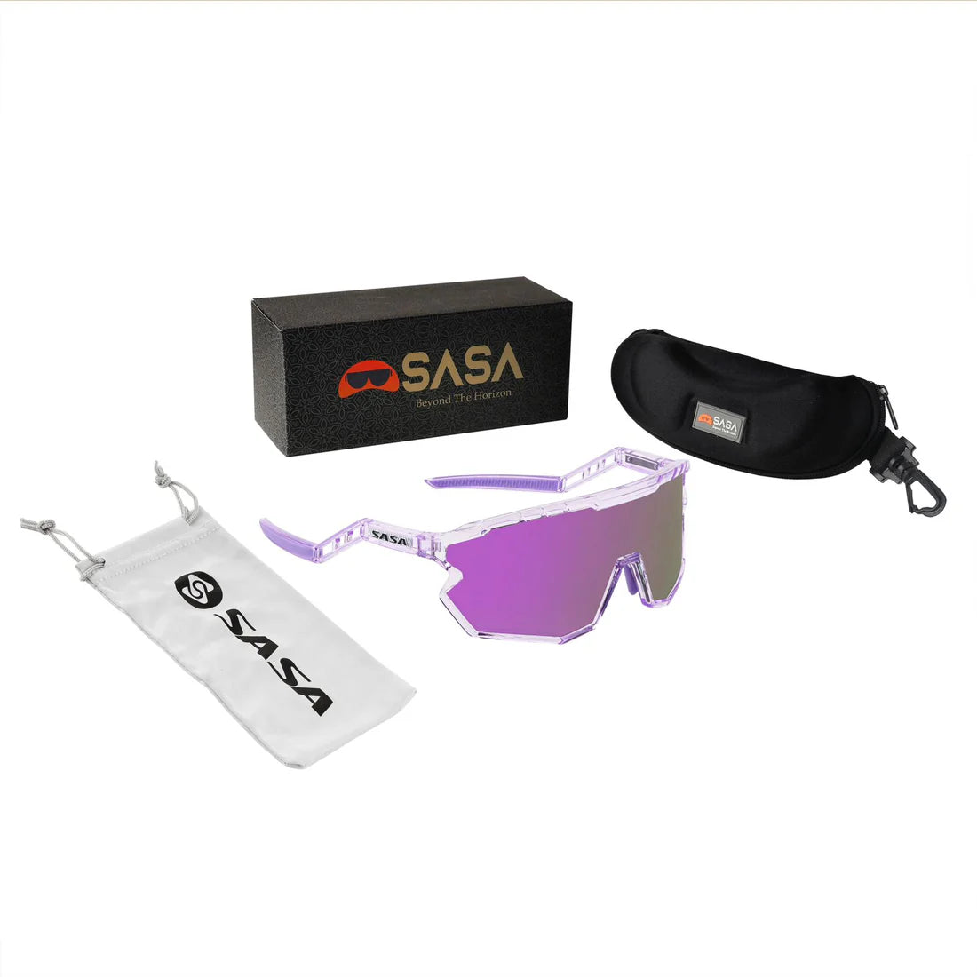 SASA Z Series Prismatic Purple Frame with Purple Revo Lens Sports Sunglasses