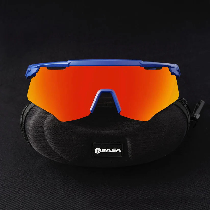 SASA M-Series Orange Matte Purple Orange Revo Lens Sports Sunglasses