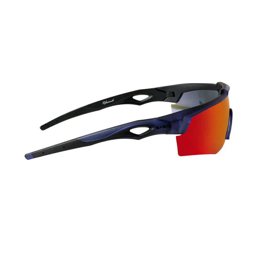 SASA Rebound Translucent Blue Frame Red Revo Lens Sports Sunglasses
