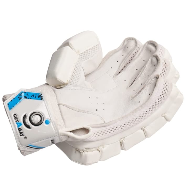 GAB Test Edition Cricket Batting Gloves (White)