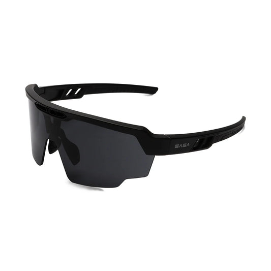 SASA Raptor Matte Black Frame Smoke Black Lens Sports Sunglasses