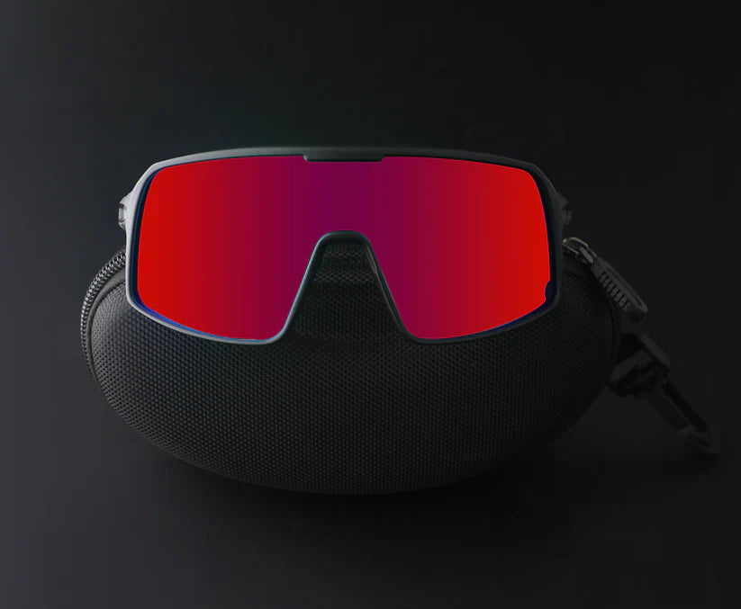 OMEGA BLACK FRAME RED LENS