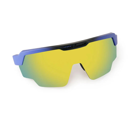 SASA Raptor Matte Blue/Black Frame Yellow Revo Lens Sports Sunglasses