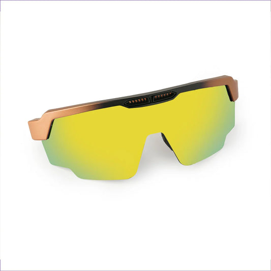 SASA Raptor Matte Copper/Black Frame Yellow Revo Lens Sports Sunglasses