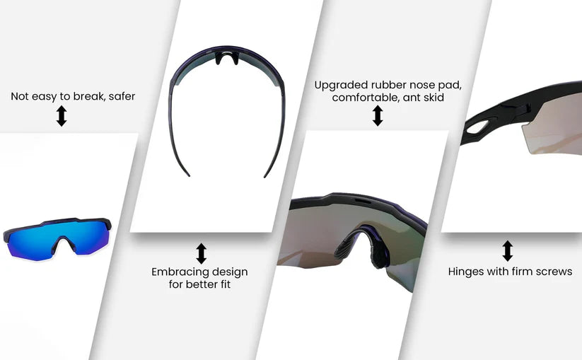 SASA Rebound Matte White Frame Ice Blue Revo Lens Sports Sunglasses