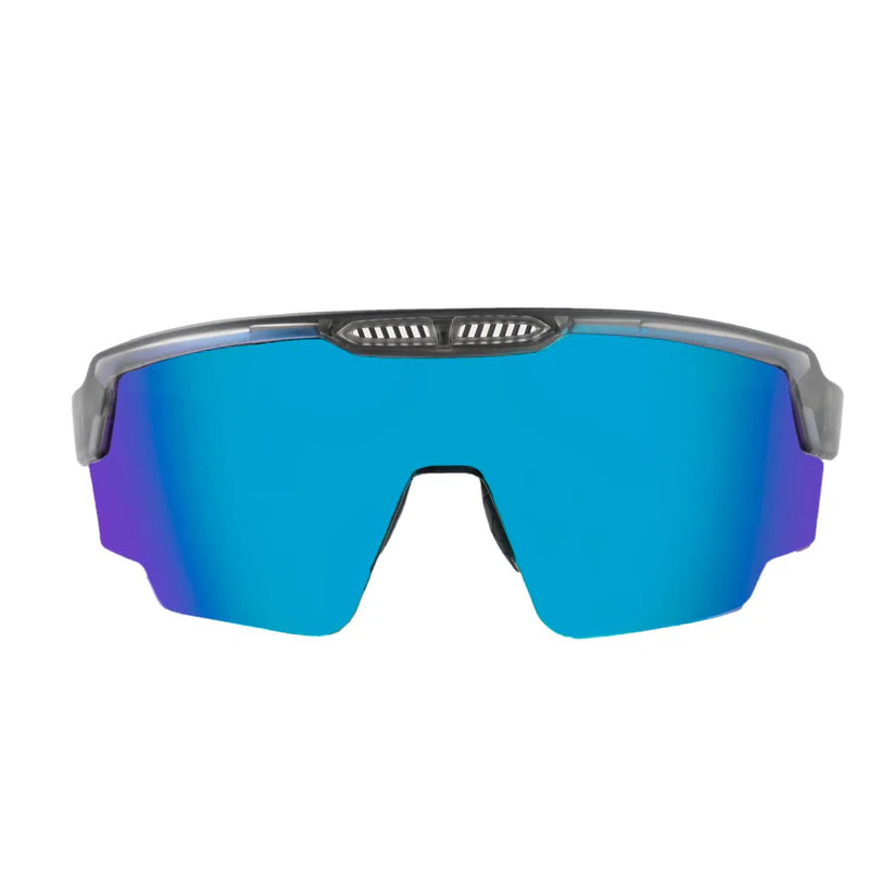 SASA Raptor Translucent Grey Frame Ice Blue Revo Lens Sports Sunglasses