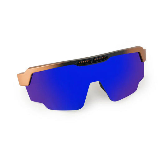 SASA Raptor Matte Copper/Black Frame Blue Revo Lens Sports Sunglasses