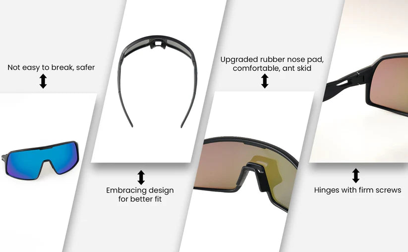 OMEGA BLACK FRAME BLUE LENS