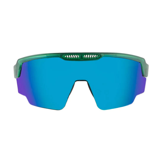 SASA Raptor Translucent Green Frame Ice Blue Revo Lens Sports Sunglasses
