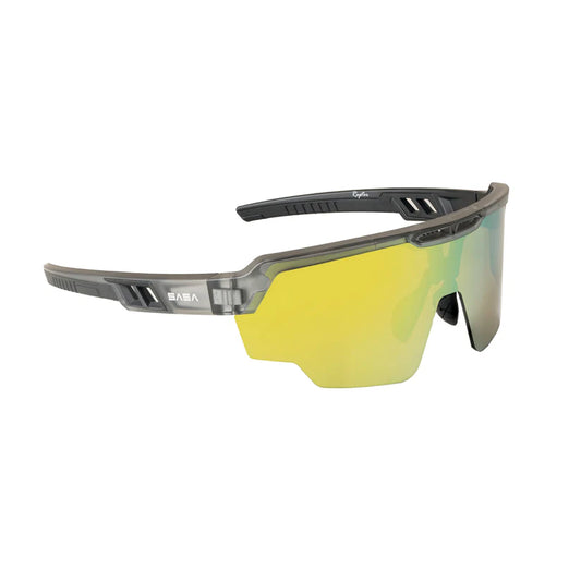 SASA Raptor Transluscent Grey Frame Yellow Revo Lens Sports Sunglasses