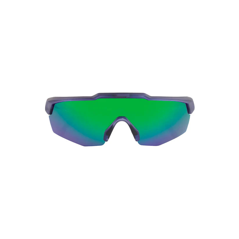 SASA Rebound Translucent Blue Frame Green Revo Lens Sports Sunglasses