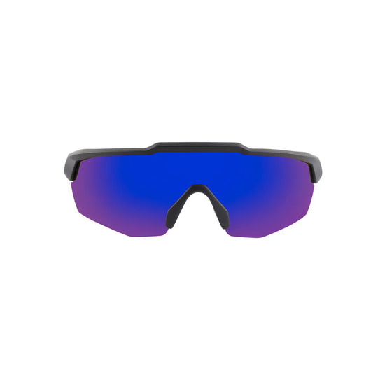 SASA Rebound Matte Black Frame Blue Lens Sports Sunglasses