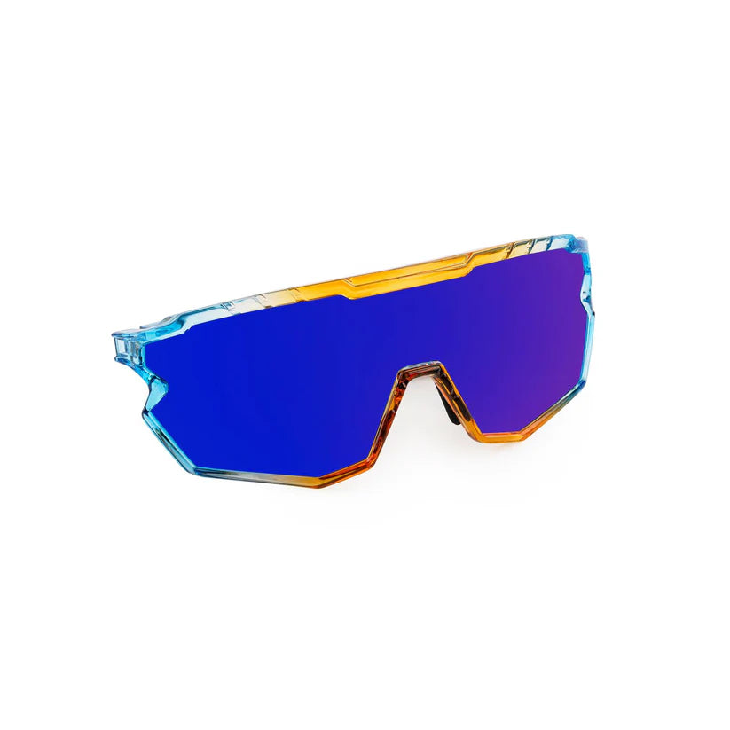 SASA Z-Series Prismatic Blue/Orange Frame Blue Revo Lens Sports Sunglasses
