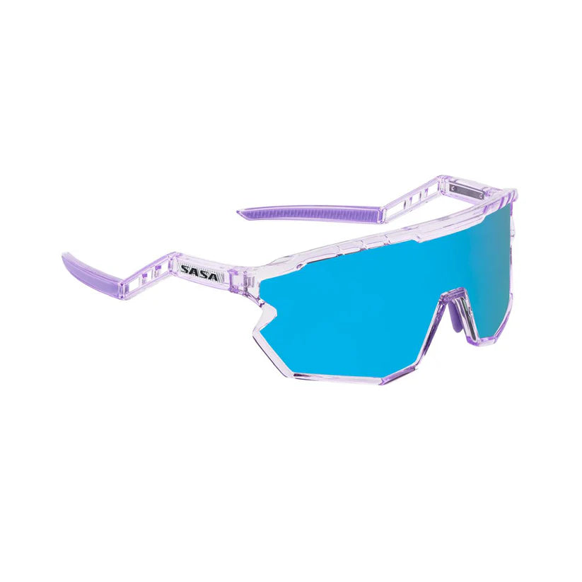 SASA Z-Series Prismatic Purple Frame with Ice Blue Lens Sports Sunglasses