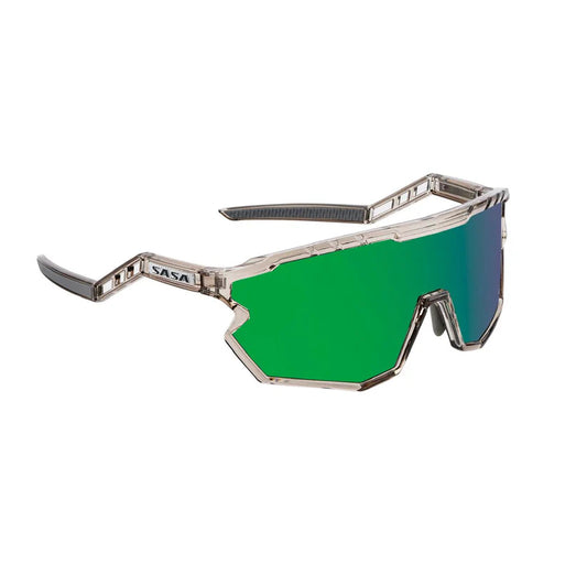 SASA Z-Series Prismatic Grey Frame with Green Revo Lens Sports Sunglasses