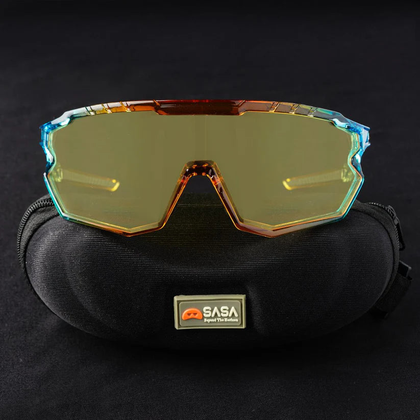 SASA Z-Series Prismatic Blue / Orange Frame with Night Vision Lens Sports Sunglasses