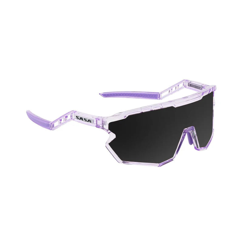 SASA Z-Series Prismatic Purple Frame Smoke (Black) Lens Sports Sunglasses