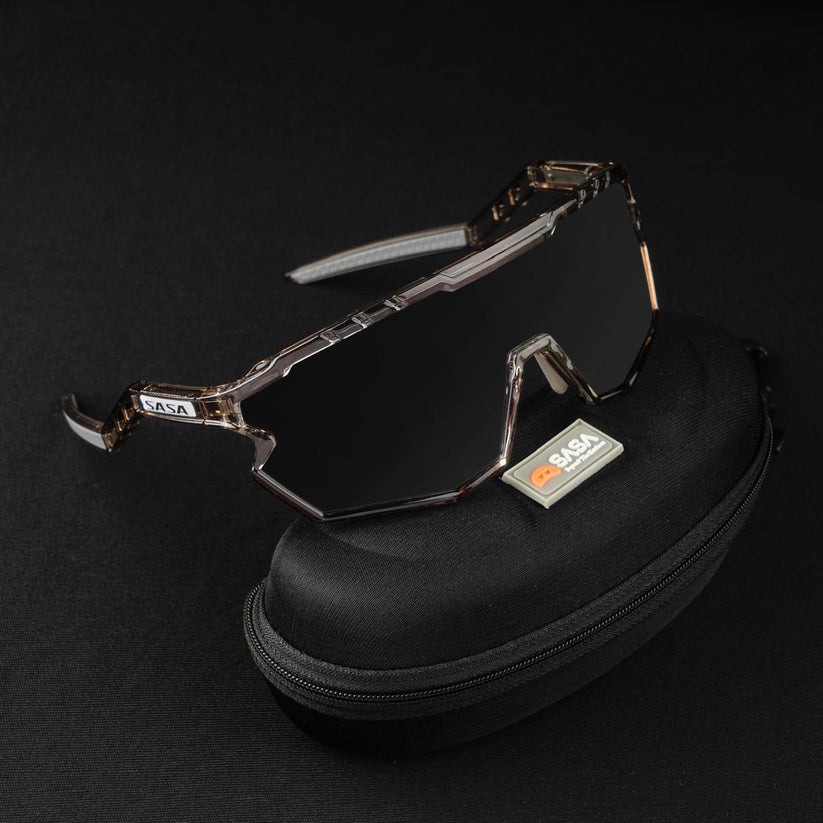 SASA Z-Series Prismatic Grey Frame with Smoke Black Lens Sports Sunglasses