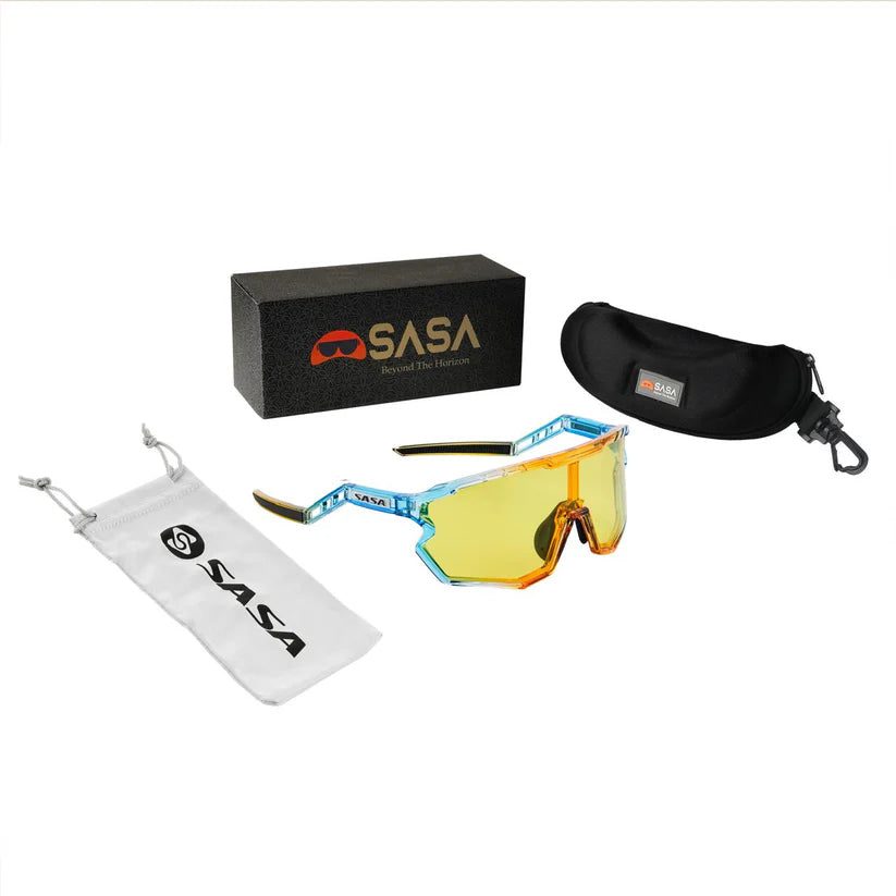 SASA Z-Series Prismatic Blue / Orange Frame with Night Vision Lens Sports Sunglasses