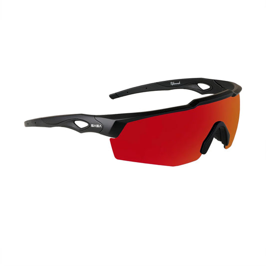 SASA Rebound Matte Black Frame Red Revo Lens Sports Sunglasses