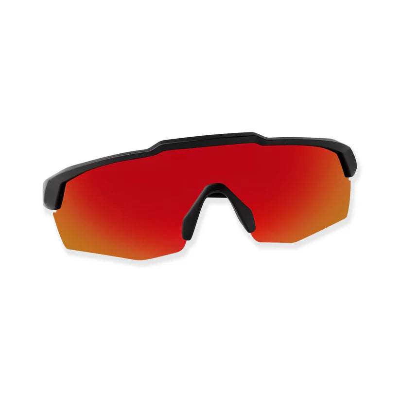 SASA Rebound Matte Black Frame Red Revo Lens Sports Sunglasses