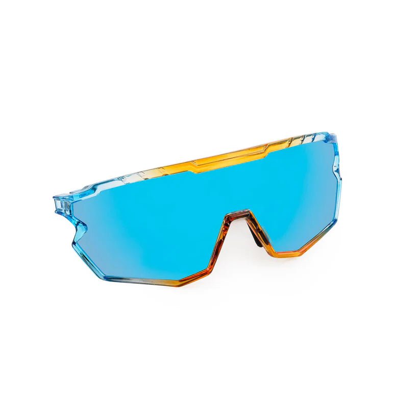 SASA Z Series Prismatic Blue/Orange Frame with Ice Blue Revo Lens Sports Sunglasses