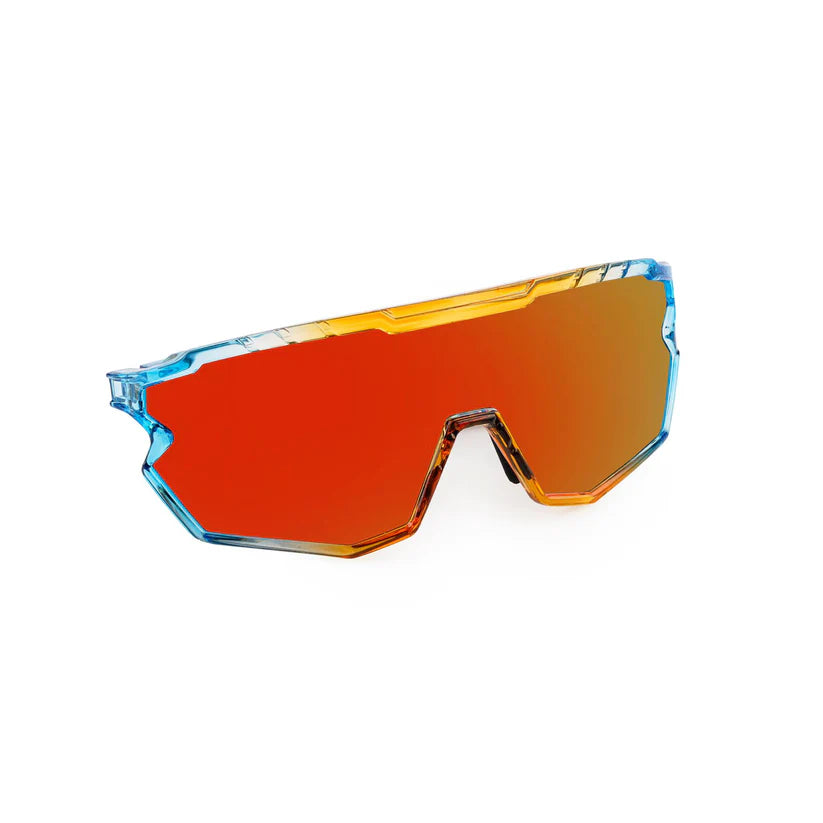 SASA Z Series Prismatic Blue / Orange Frame with Red Revo Lens Sports Sunglasses