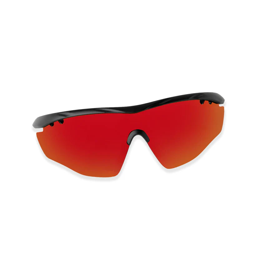 SASA Hawkeye Matte Black Frame Red Revo Lens Sports Sunglasses