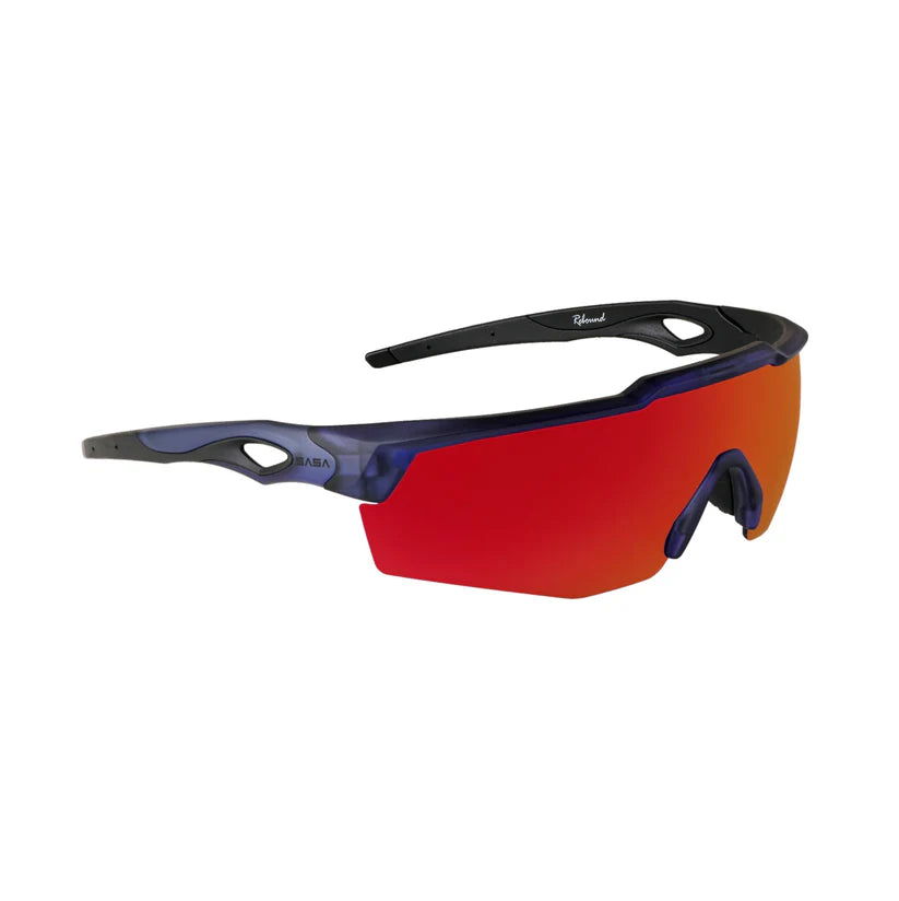 SASA Rebound Translucent Blue Frame Red Revo Lens Sports Sunglasses