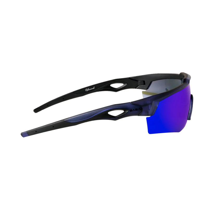 SASA Rebound Translucent Blue Frame Blue Revo Lens Sports Sunglasses