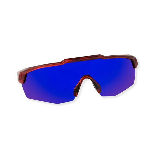 SASA Rebound Translucent Red Frame Blue Revo Lens Sports Sunglasses