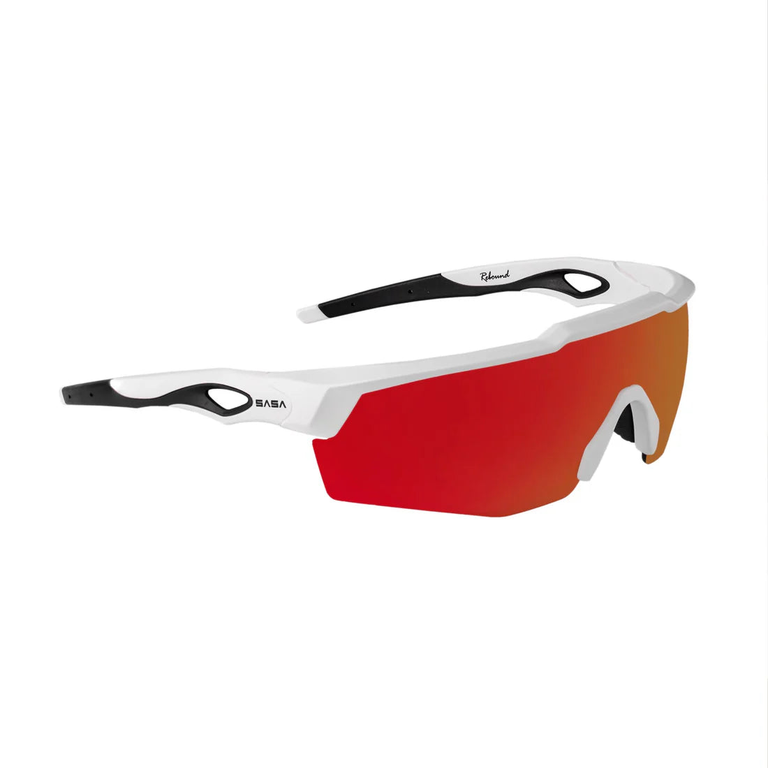 SASA Rebound Matte White Frame Red Revo Lens Sports Sunglasses