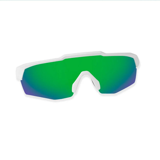 SASA Rebound Matte White Frame Green Revo Lens Sports Sunglasses
