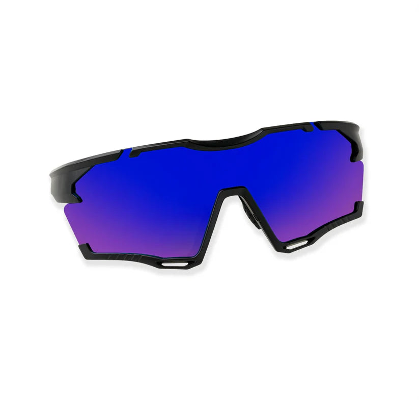 SASA Phantom Matte Black Frame Blue Revo Lens Sports Sunglasses