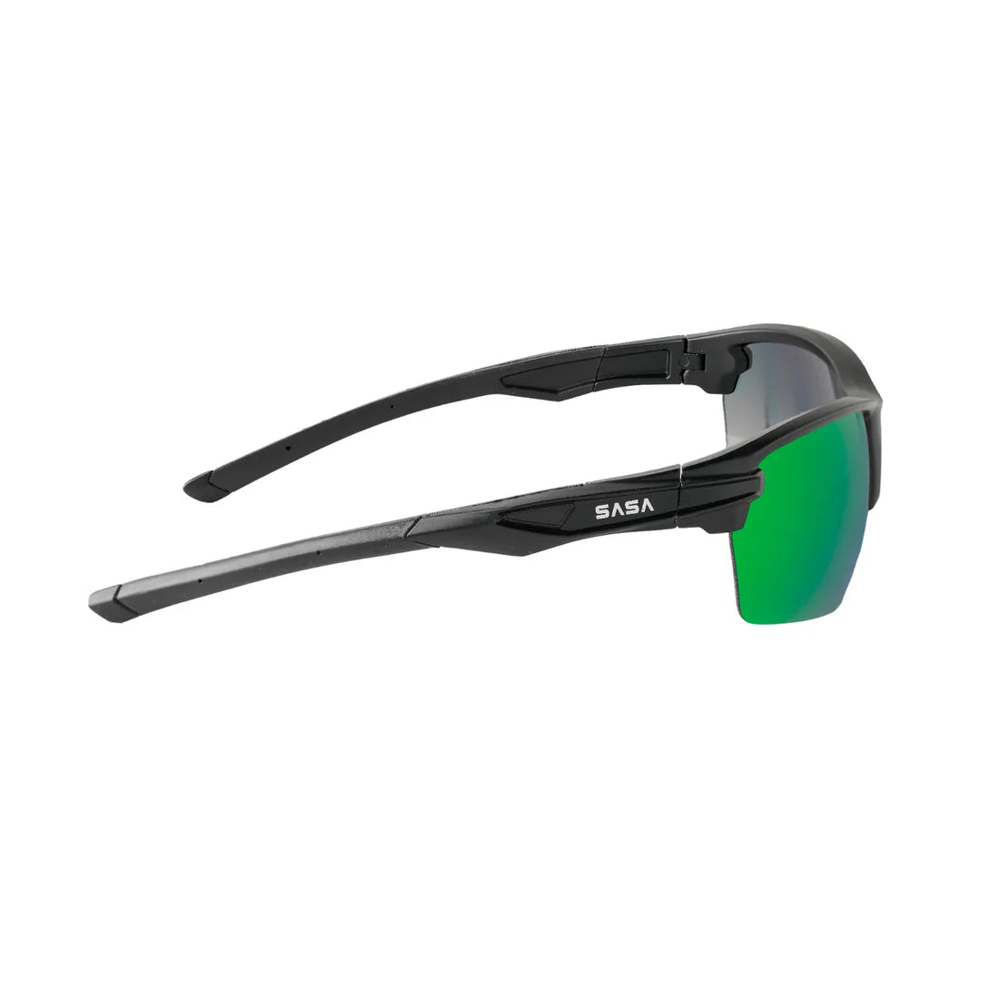 SASA Predator Matte Black Frame Lens Green Sports Sunglasses