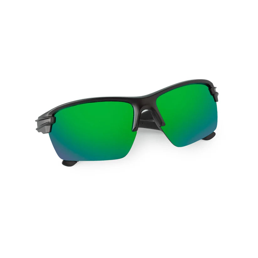 SASA Predator Matte Black Frame Lens Green Sports Sunglasses