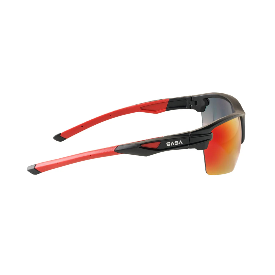 SASA Predator Matte Black Frame Red Lens Sports Sunglasses