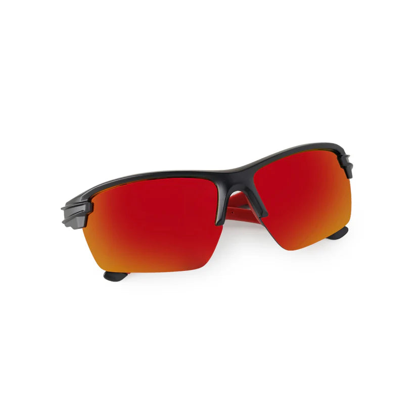 SASA Predator Matte Black Frame Red Lens Sports Sunglasses