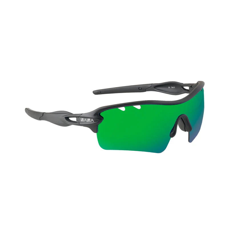 SASA Discovery Men’s Black Frame Green Lens Sports Sunglasses