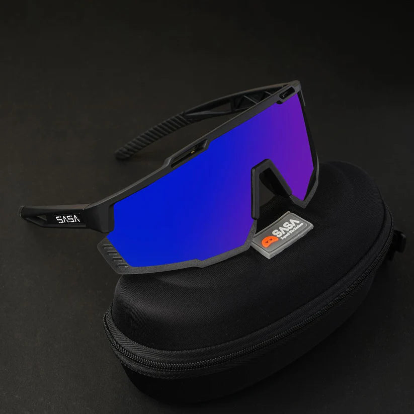 SASA MERCURY BLACK FRAME WITH BLUE REVO