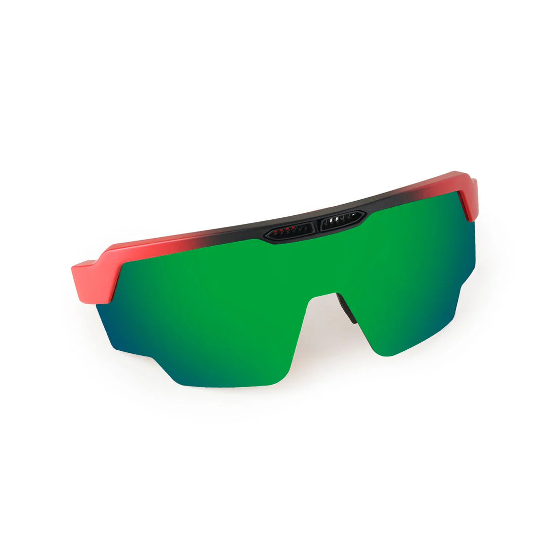 SASA Raptor Matte Red Frame Green Revo Lens Sports Sunglasses