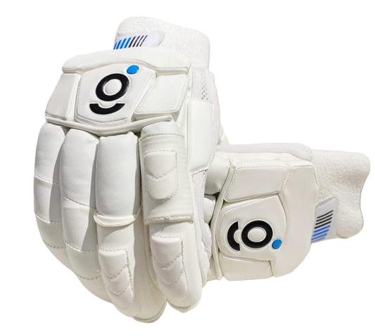 GAB Test Edition Cricket Batting Gloves (White)