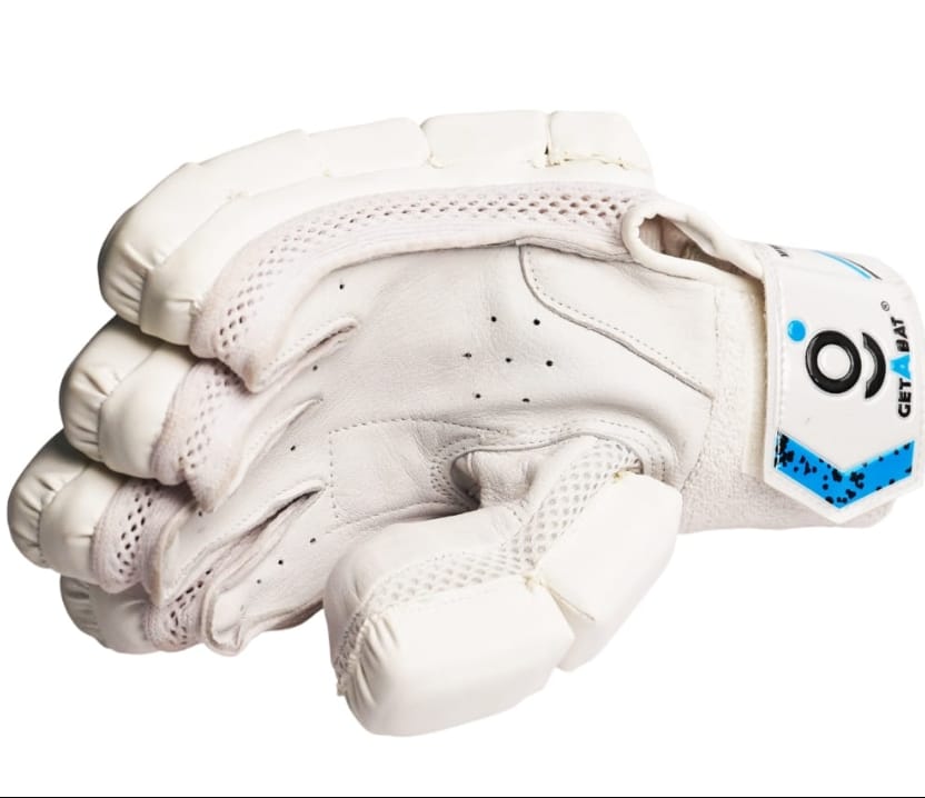 GAB Test Edition Cricket Batting Gloves (White)