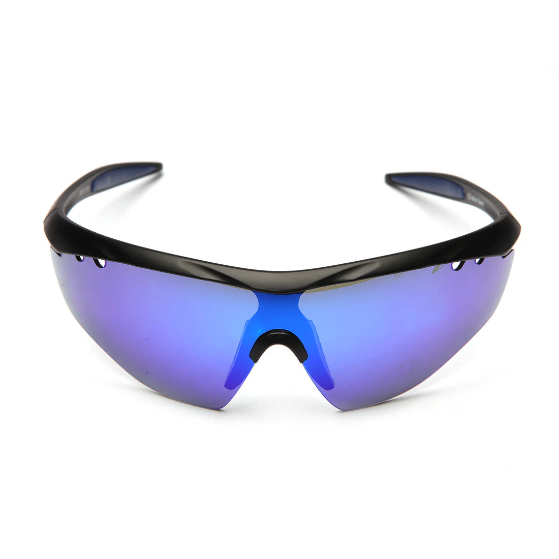 SASA Matte Black Frame Blue Revo Lens Hawkeye Sports Sunglasses