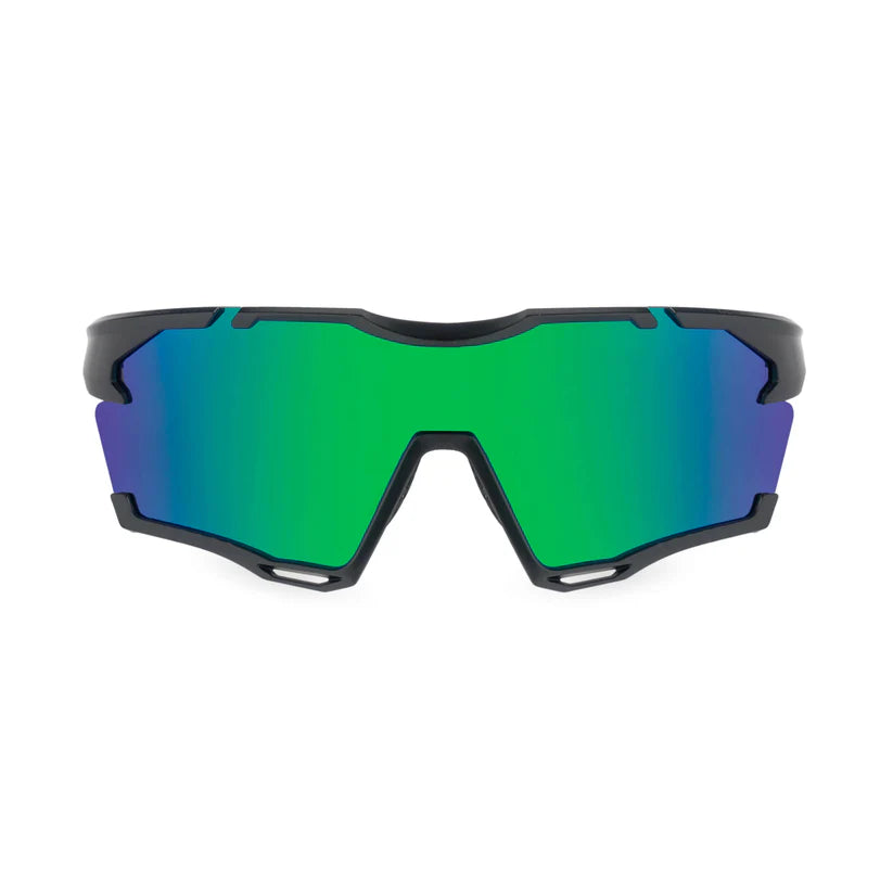 SASA Phantom Matte Black Frame Green Revo Lens Sports Sunglasses