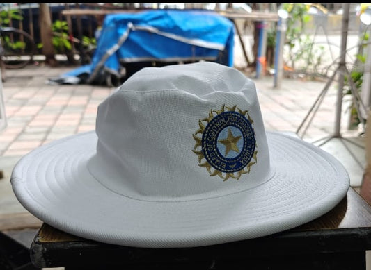 Indian Cricket Team Hat for Umpires & Players (White)